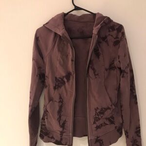 Lululemon Athletica Purple Bomber Jacket with Abstract Pattern